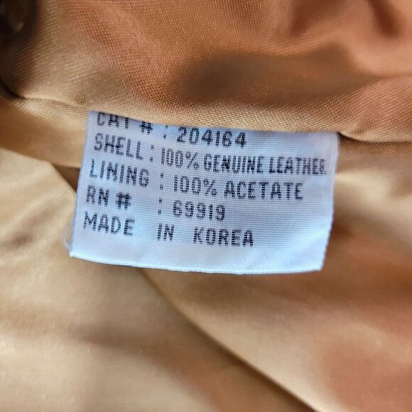 Vintage 80's Leather Jacket Blazer Western Cabin Core Single Breasted Rust S - Picture 12 of 13